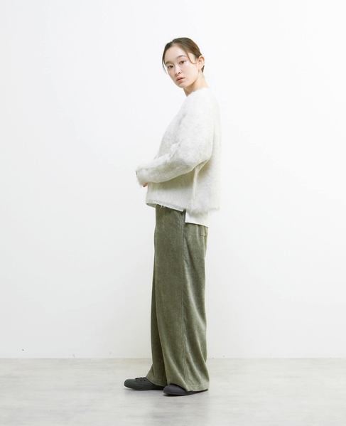 ロングシャギーショートカーディガン 詳細画像 ライトグレー 4