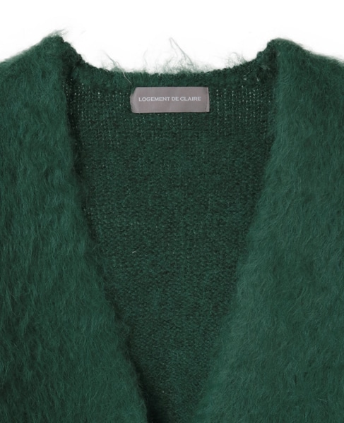 ロングシャギーショートカーディガン 詳細画像 モスグリーン 12