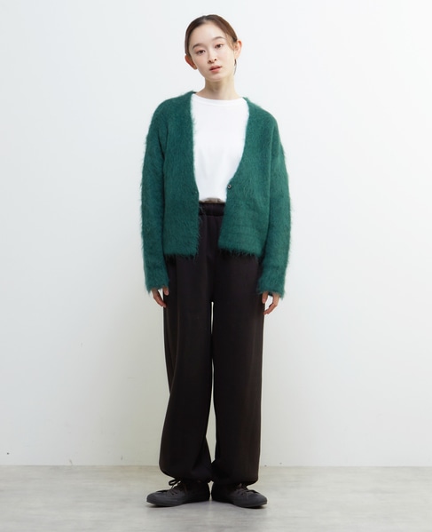 ロングシャギーショートカーディガン 詳細画像 モスグリーン 3