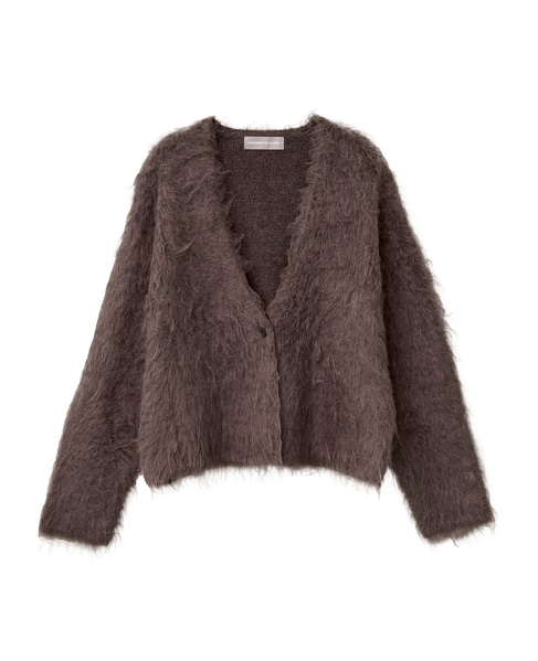 ロングシャギーショートカーディガン 詳細画像 ブラウン 10