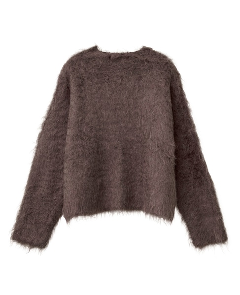 ロングシャギーショートカーディガン 詳細画像 ブラウン 11