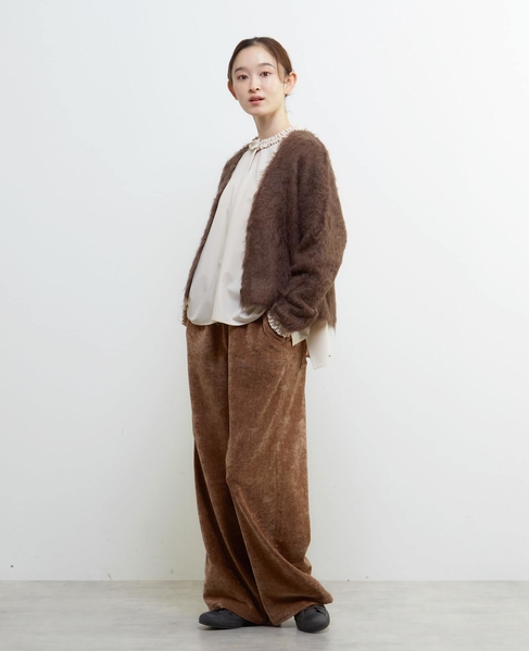 ロングシャギーショートカーディガン 詳細画像 ブラウン 4