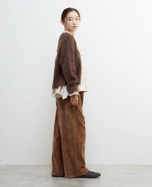 ロングシャギーショートカーディガン 詳細画像 ブラウン 7