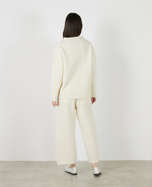 【LOURMARIN】ニットイージーストレートパンツ 詳細画像 オフホワイト 5