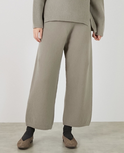 【LOURMARIN】ニットイージーストレートパンツ 詳細画像 グレー 1
