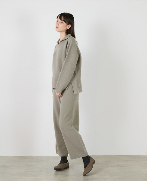 【LOURMARIN】ニットイージーストレートパンツ 詳細画像 グレー 4