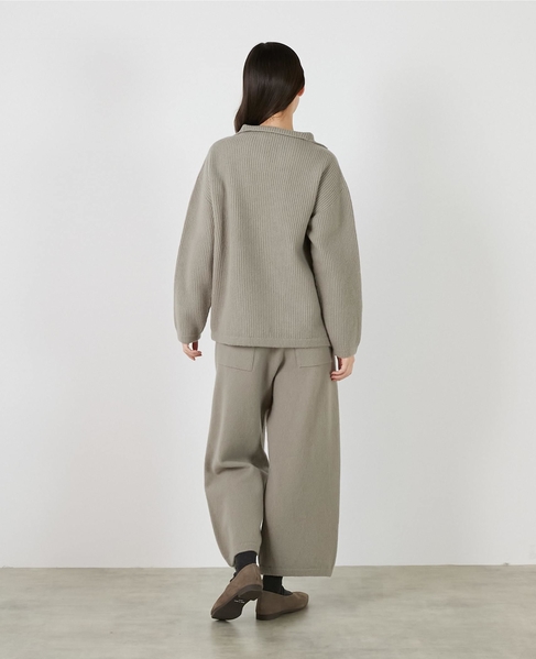 【LOURMARIN】ニットイージーストレートパンツ 詳細画像 グレー 6