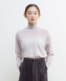 メリノウールハイネックニットプルオーバー