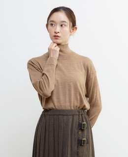 メリノウールハイネックニットプルオーバー