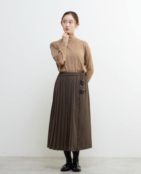 メリノウールハイネックニットプルオーバー 詳細画像 ベージュ 2