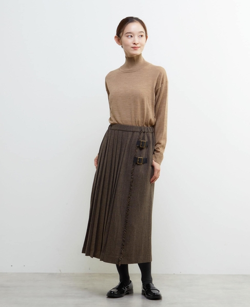 メリノウールハイネックニットプルオーバー 詳細画像 ベージュ 3