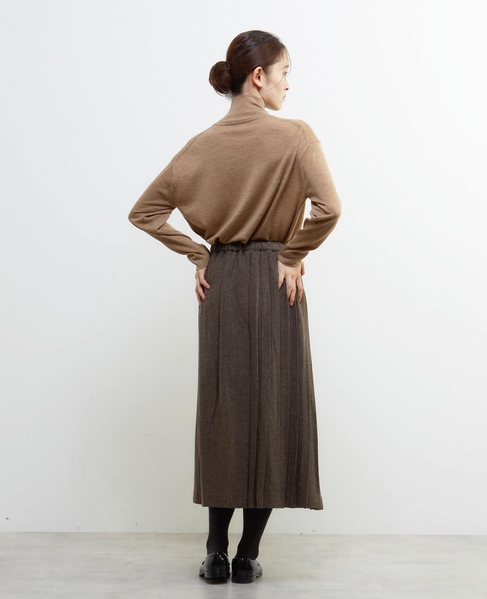 メリノウールハイネックニットプルオーバー 詳細画像 ベージュ 6