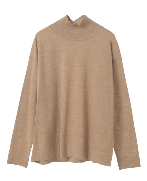 メリノウールハイネックニットプルオーバー 詳細画像 ベージュ 9