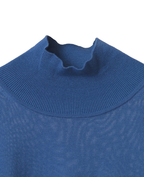 メリノウールハイネックニットプルオーバー 詳細画像 ブルー 12