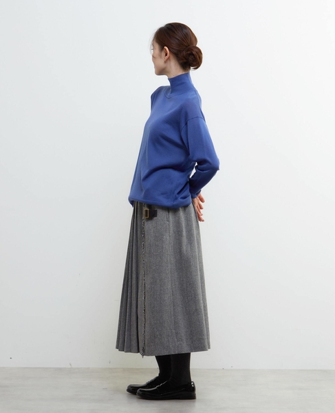 メリノウールハイネックニットプルオーバー 詳細画像 ブルー 5