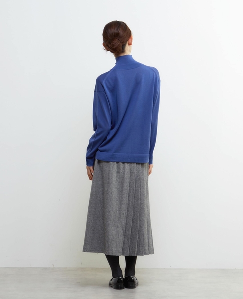 メリノウールハイネックニットプルオーバー 詳細画像 ブルー 6