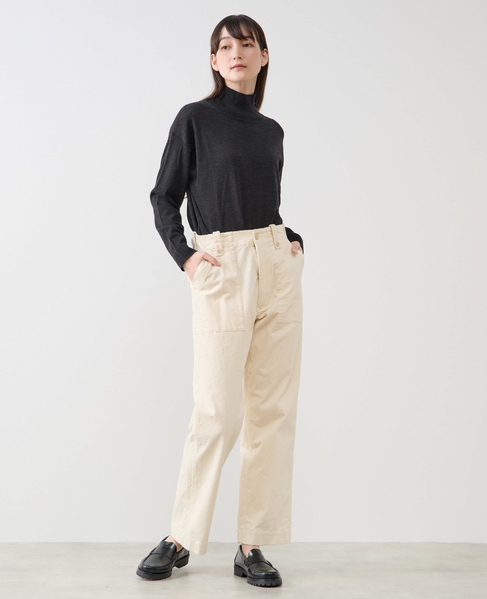 メリノウールハイネックニットプルオーバー 詳細画像 チャコールグレー 10