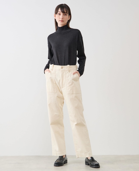 メリノウールハイネックニットプルオーバー 詳細画像 チャコールグレー 2