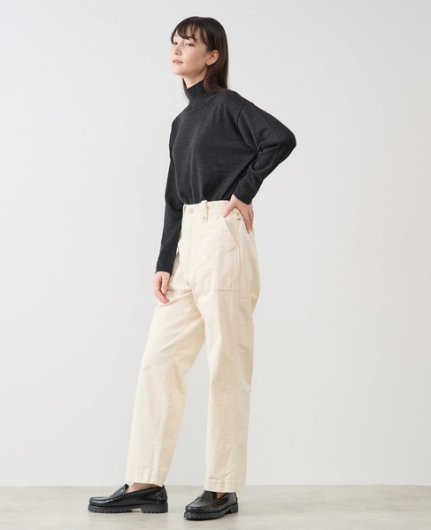 メリノウールハイネックニットプルオーバー 詳細画像 チャコールグレー 3