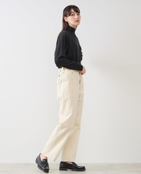 メリノウールハイネックニットプルオーバー 詳細画像 チャコールグレー 9