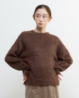 ロングシャギークルーネックプルニット