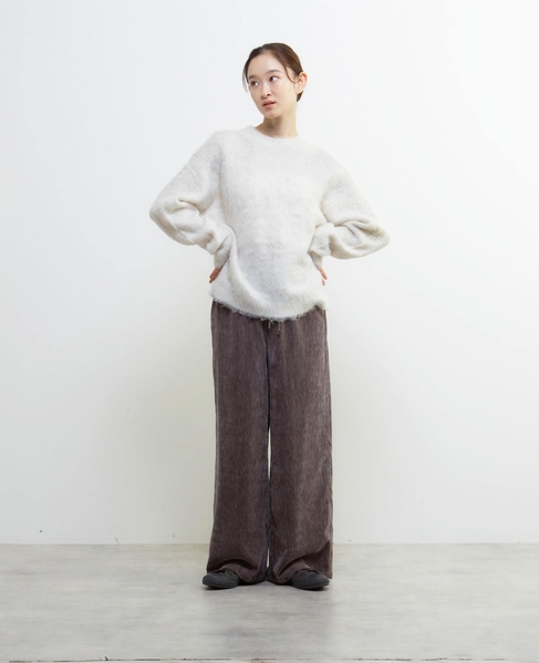 ロングシャギークルーネックプルニット 詳細画像 ライトグレー 3