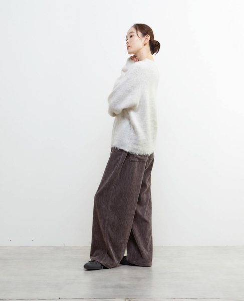 ロングシャギークルーネックプルニット 詳細画像 ライトグレー 5