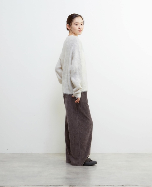 ロングシャギークルーネックプルニット 詳細画像 ライトグレー 8