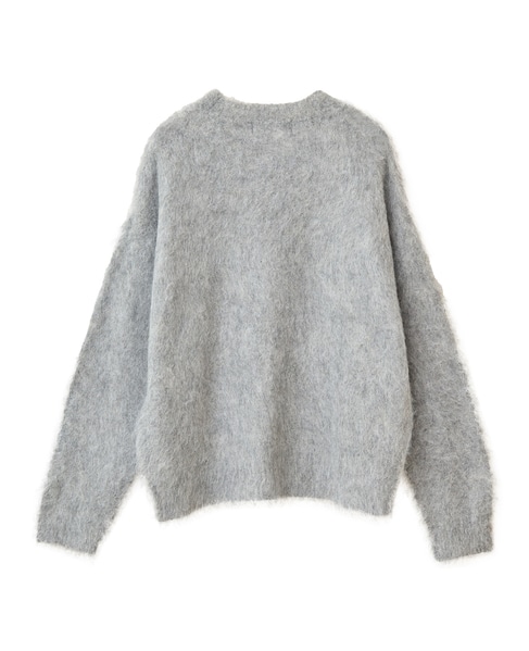 ロングシャギークルーネックプルニット 詳細画像 ミディアムグレー 11