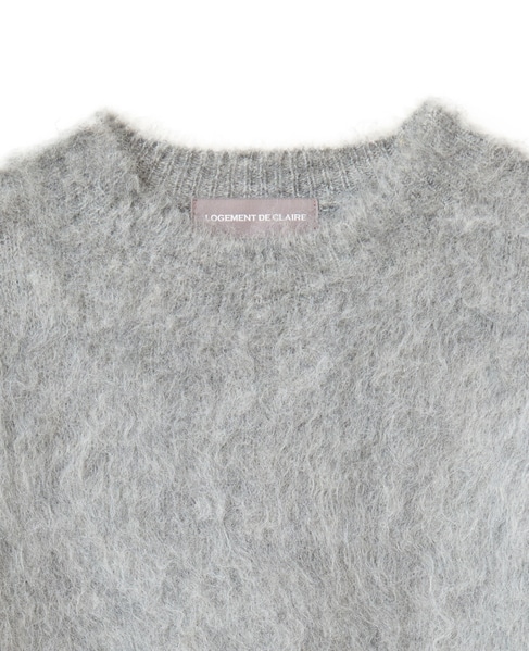 ロングシャギークルーネックプルニット 詳細画像 ミディアムグレー 12