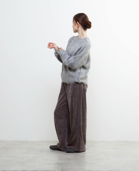 ロングシャギークルーネックプルニット 詳細画像 ミディアムグレー 5