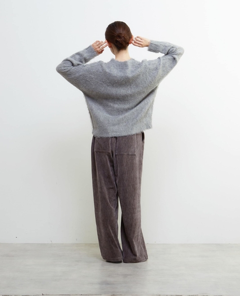 ロングシャギークルーネックプルニット 詳細画像 ミディアムグレー 7