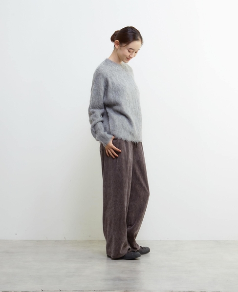 ロングシャギークルーネックプルニット 詳細画像 ミディアムグレー 8