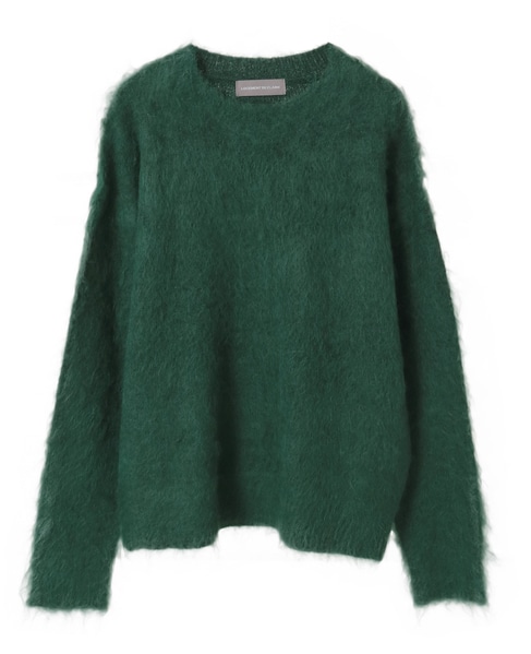 ロングシャギークルーネックプルニット 詳細画像 モスグリーン 11