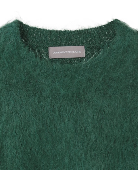 ロングシャギークルーネックプルニット 詳細画像 モスグリーン 13