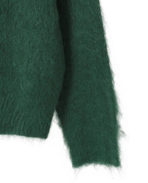 ロングシャギークルーネックプルニット 詳細画像 モスグリーン 14