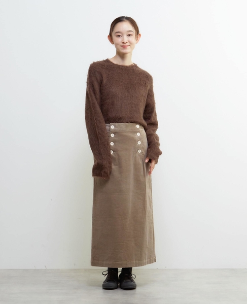 ロングシャギークルーネックプルニット 詳細画像 ブラウン 7