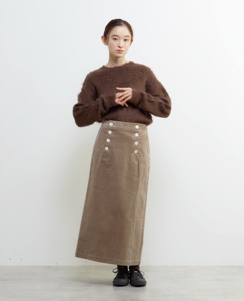 ロングシャギークルーネックプルニット 詳細画像 ブラウン 8