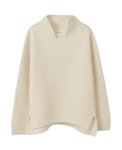 【LOURMARIN】ボトルネックニットプルオーバー 詳細画像 オフホワイト 10