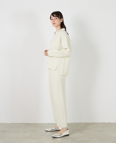 【LOURMARIN】ボトルネックニットプルオーバー 詳細画像 オフホワイト 4