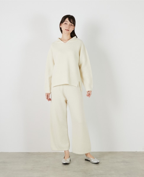 【LOURMARIN】ボトルネックニットプルオーバー 詳細画像 オフホワイト 9