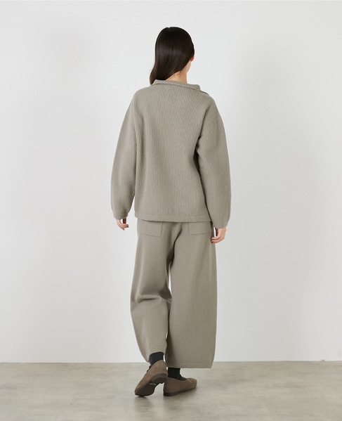 【LOURMARIN】ボトルネックニットプルオーバー 詳細画像 グレー 6