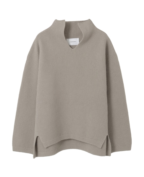 【LOURMARIN】ボトルネックニットプルオーバー 詳細画像 グレー 9