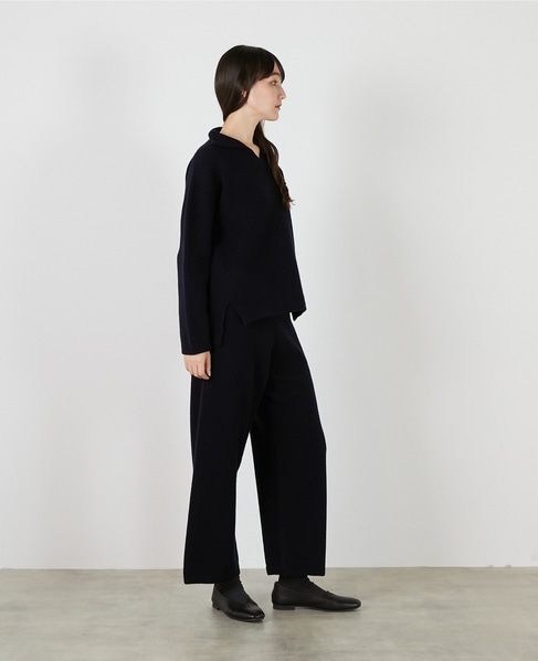 【LOURMARIN】ボトルネックニットプルオーバー 詳細画像 ネイビー 7