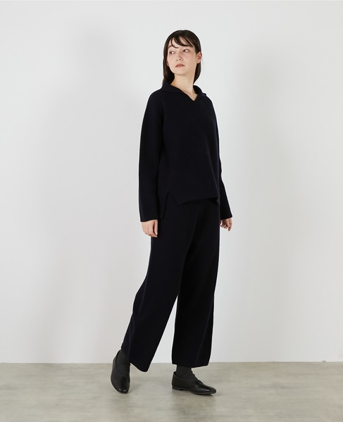 【LOURMARIN】ボトルネックニットプルオーバー 詳細画像 ネイビー 9