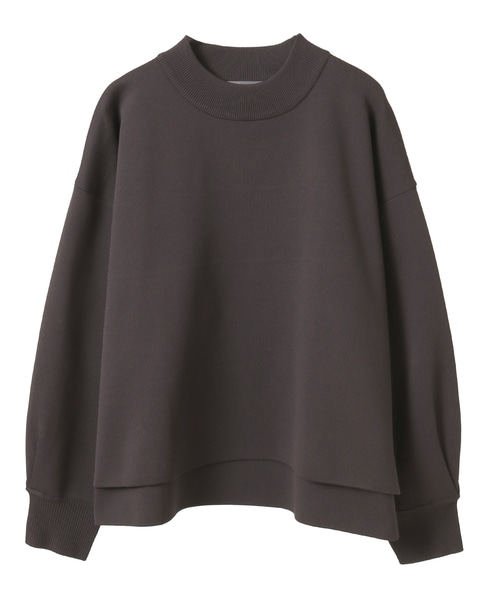 モックネックプルオーバー＆ロングニットスカートSET 詳細画像 ダークブラウン 11