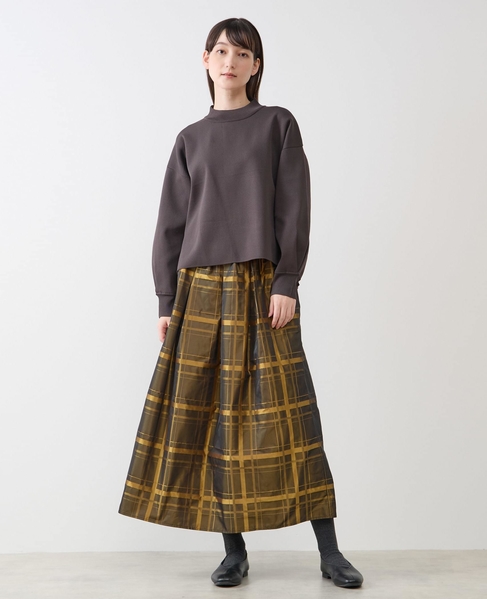 モックネックプルオーバー＆ロングニットスカートSET 詳細画像 ダークブラウン 2