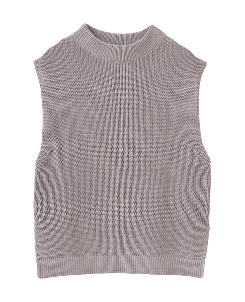 ボトルネックノースリーブニット 詳細画像 グレー 4