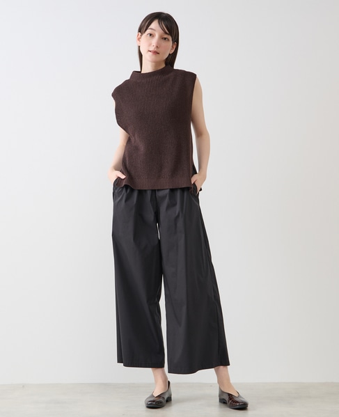 ボトルネックノースリーブニット 詳細画像 ブラウン 2