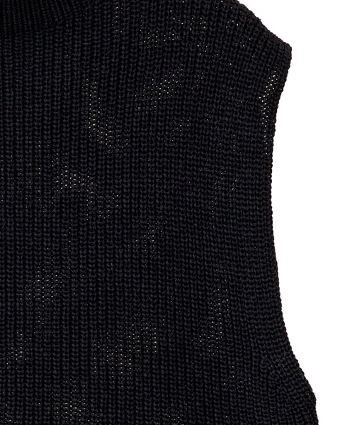 ボトルネックノースリーブニット 詳細画像 ブラック 12